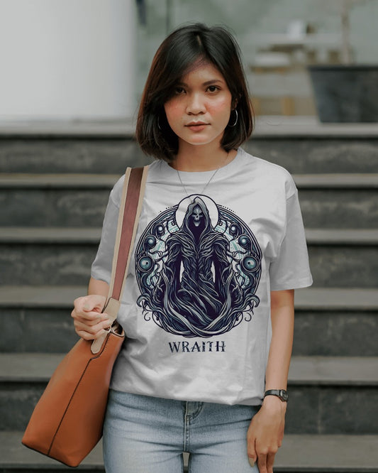 The Ethereal Wraith Women's Round Neck Half Sleeve T-shirt