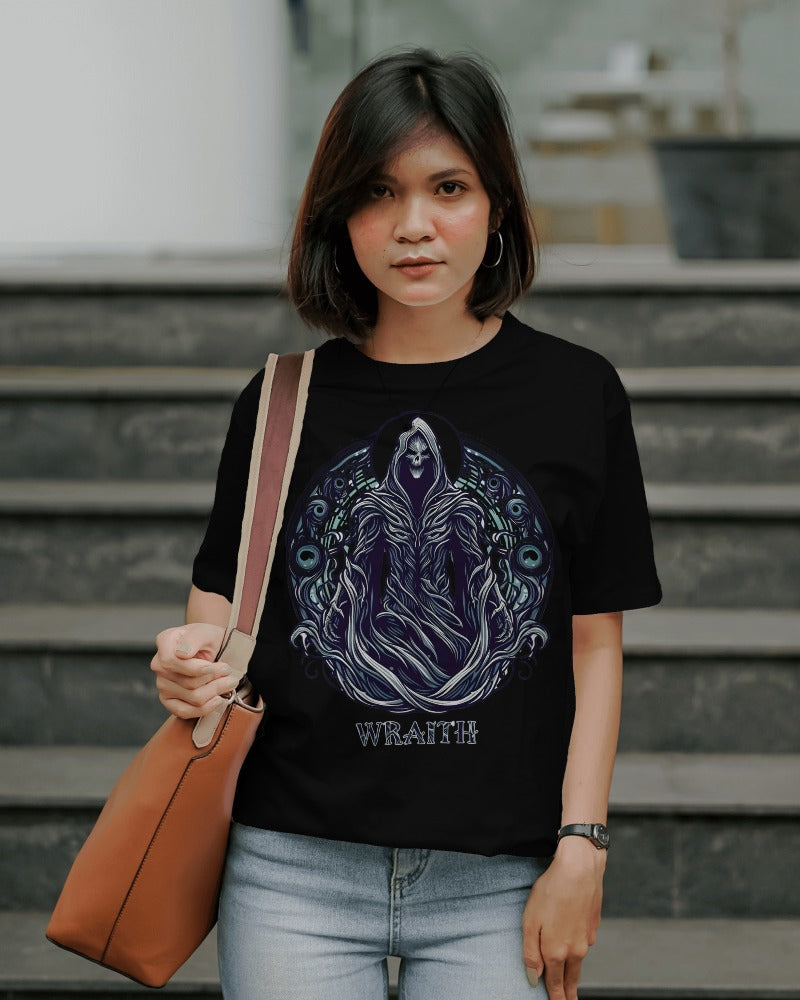 The Ethereal Wraith Women's Round Neck Half Sleeve T-shirt