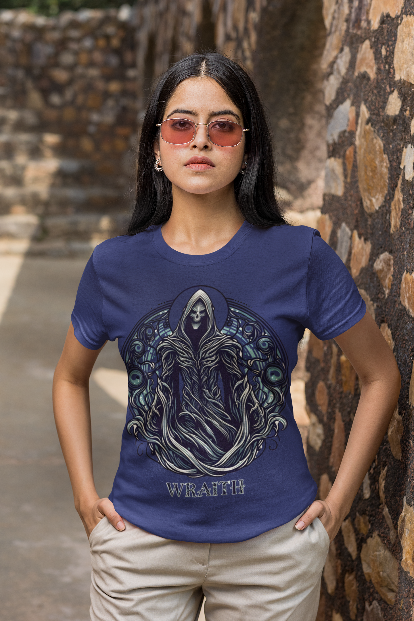 The Ethereal Wraith Women's Round Neck Half Sleeve T-shirt