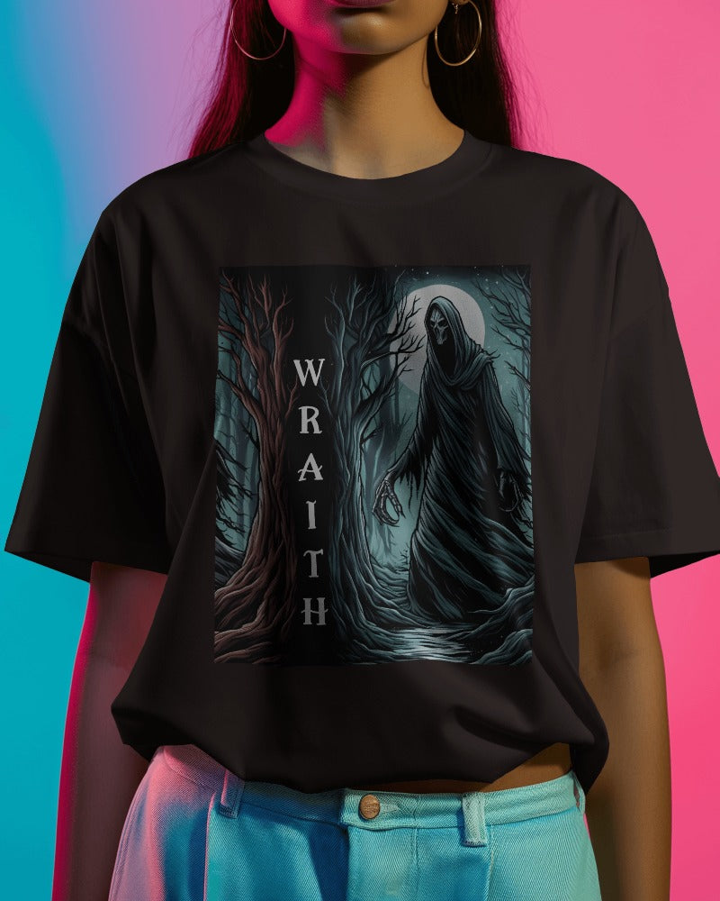 The Wraith In The Woods Women's Round Neck Half Sleeve T-shirt