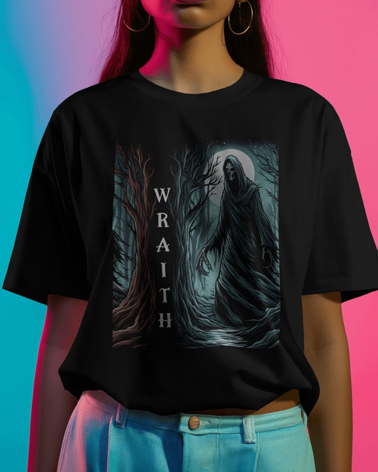 The Wraith In The Woods Women's Round Neck Half Sleeve T-shirt