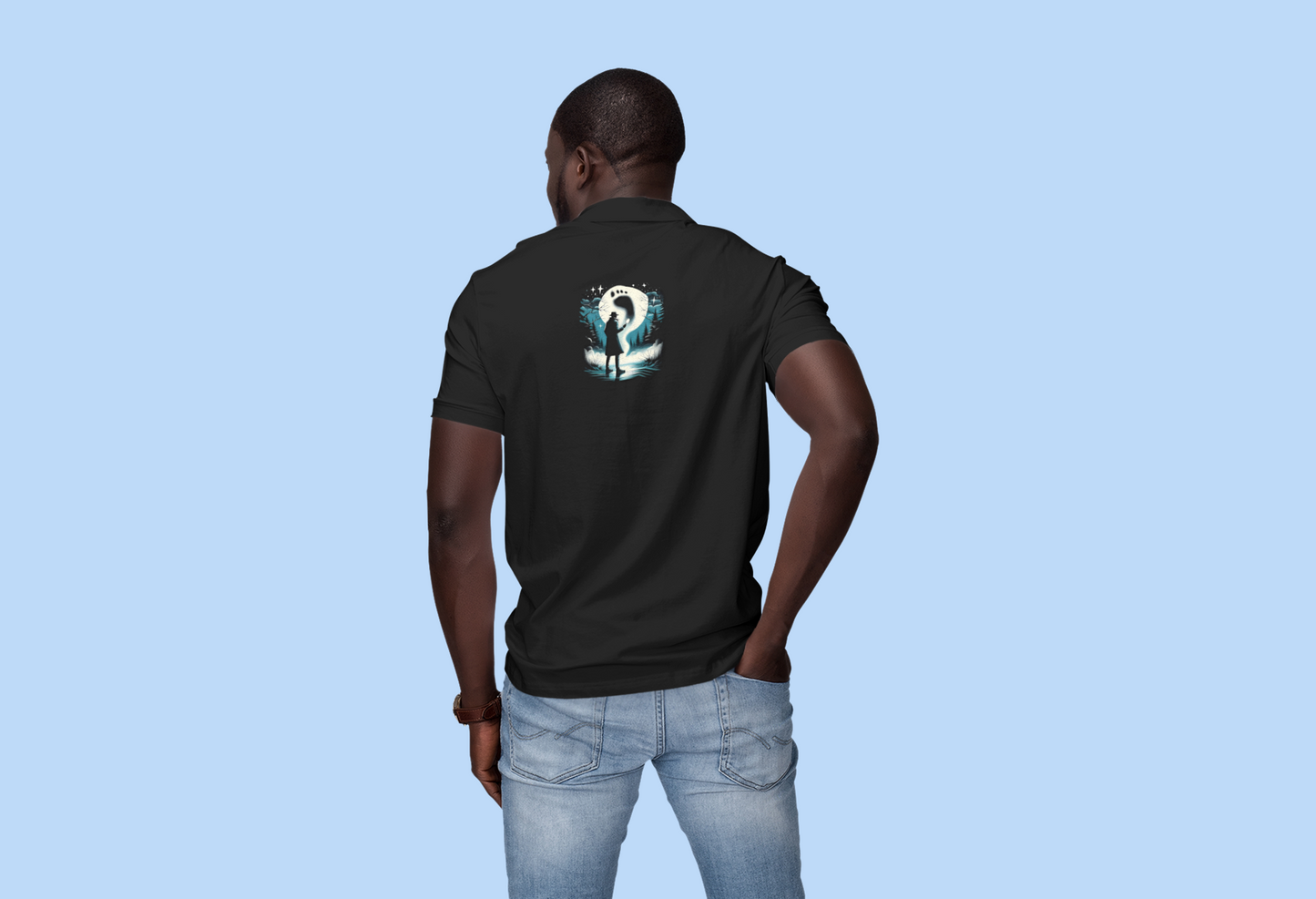 Phantom Footprint - Paranormal Investigator's Pursuit - Polo Half Sleeve Men's T-Shirt